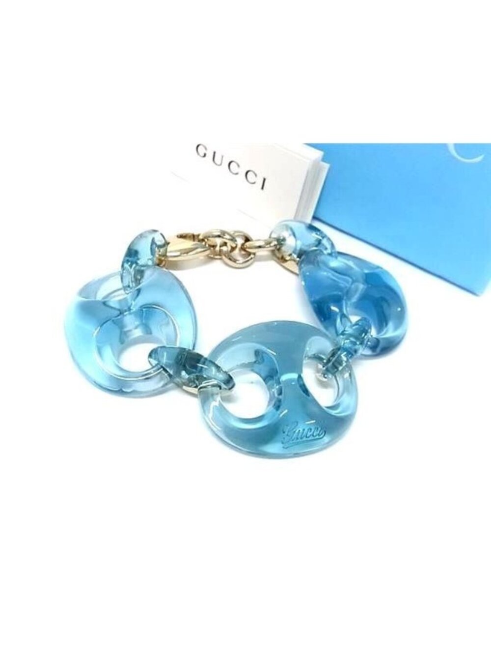 Gucci Marina Chain Bracelet Clear Blue